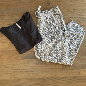 Soma Cool Nights Leopard Pajama Set